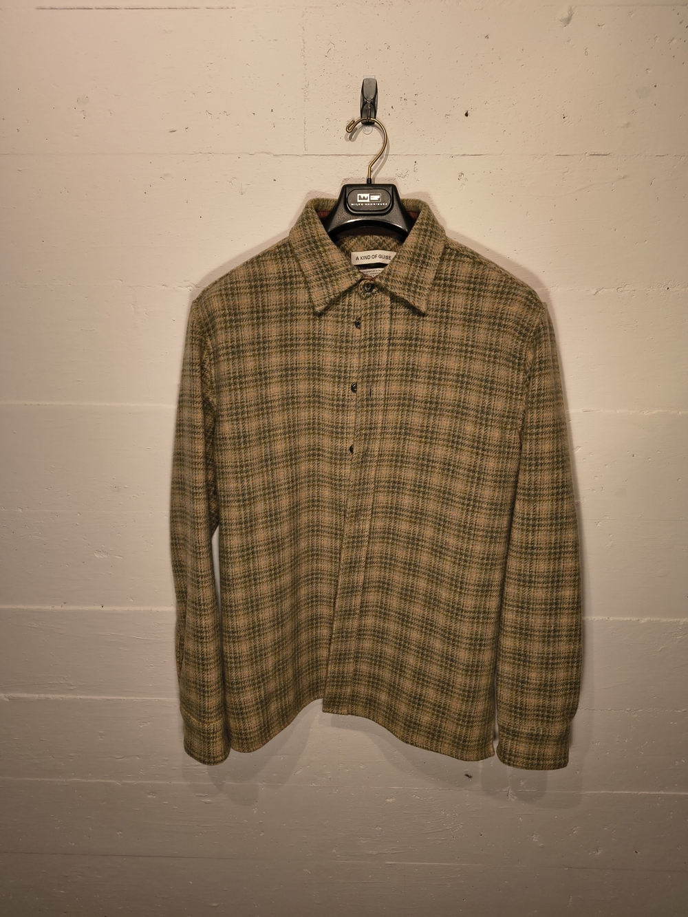 A Kind of Guise Italian Virgin Wool Check Overshirt – Size M